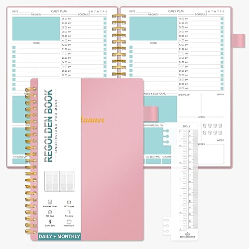 Daily Weekly Planner Undated, Daily Schedule Planner To Do List Notebook, Monthly Yearly Planner Academic Planner Productivity Journal and Agenda