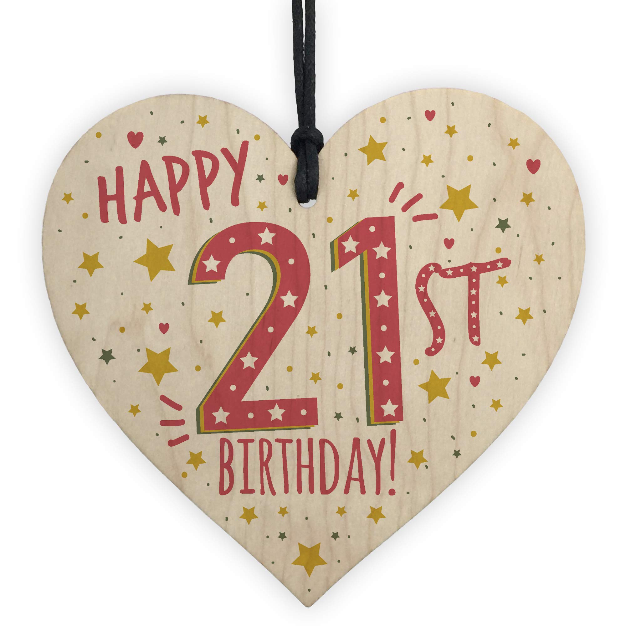 RED OCEAN Happy 21st Birthday Decorations 21 Accessories Best Friend Sister Brother Cousin GIFT