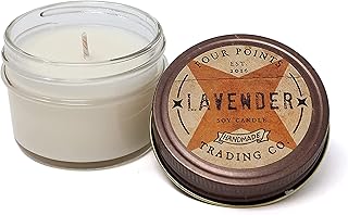 Four Points Trading Company Candles - Lavender Aromatherapy Candle - Perfect Candle for Women or Men - Great for Birthday, Grandma, Mom, Home and Apartment Decor - 100% Soy Candle - 4oz