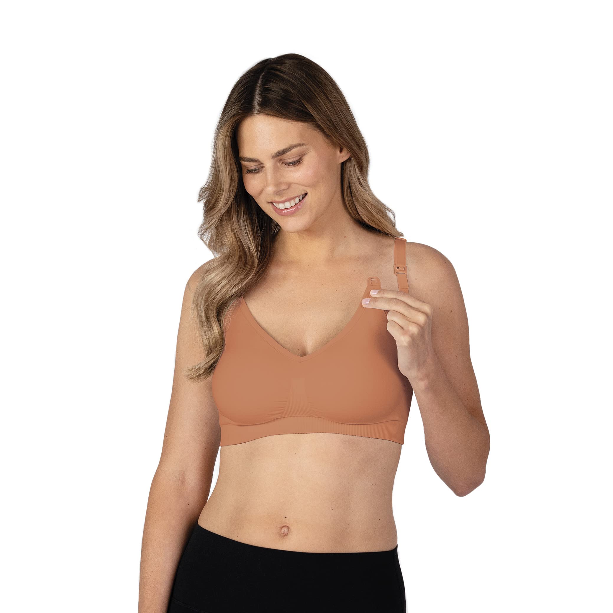 Basics by Bravado, reggiseno premaman e allattamento senza cuciture, a doppio strato, senza ferretto, regolabile, per l'allattamento al seno, taglie dalla S alla XXL