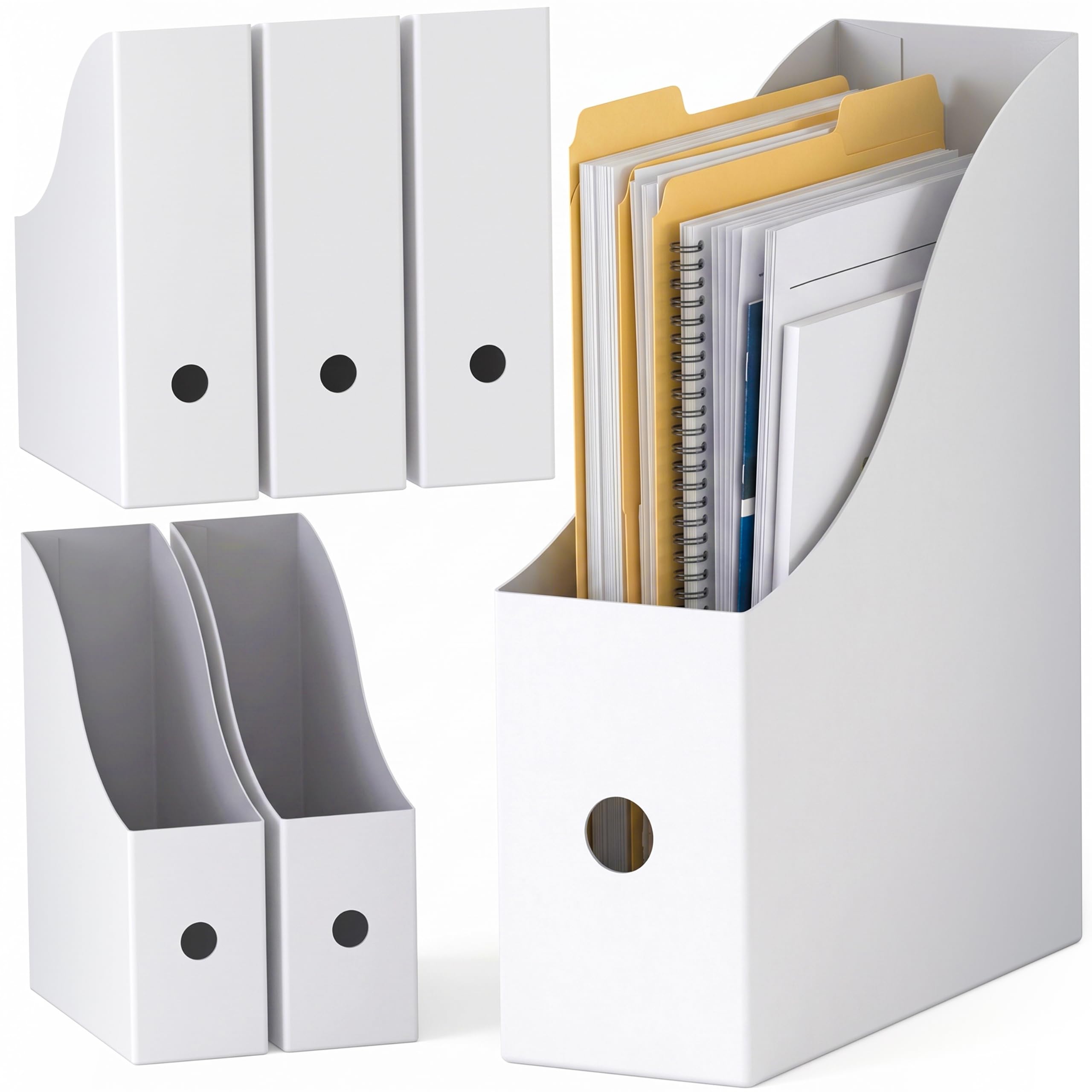 Amazon.com: Simple Houseware 6-Pack Magazine File Holder Box