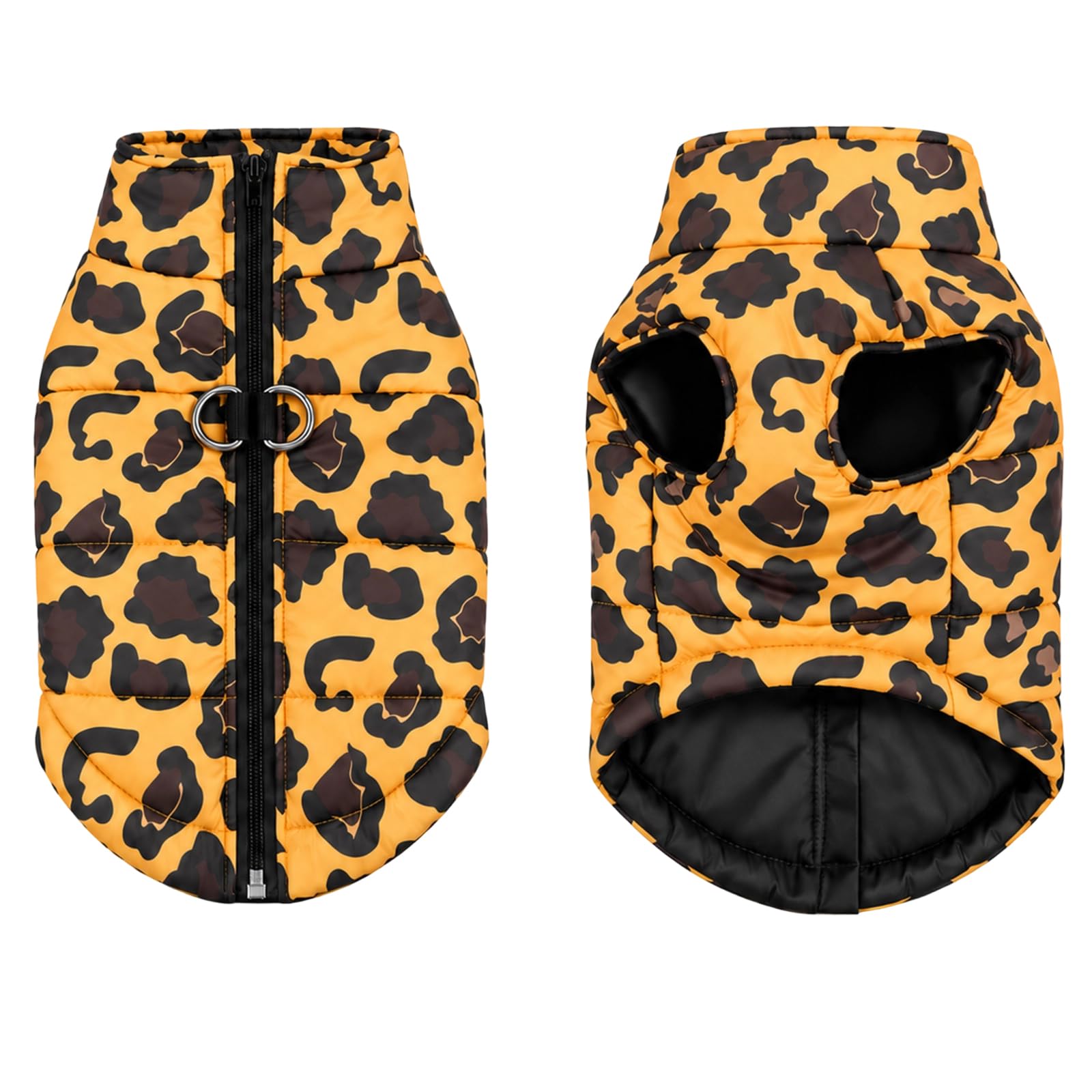 FEimaX Dog Coat Waterproof Winter Warm Jacket Puppy Vest Outdoor Pet Windproof Apparel Dog Clothes for Cold Weather, Soft Padded Harness with D-ring for Small Medium Large Dogs