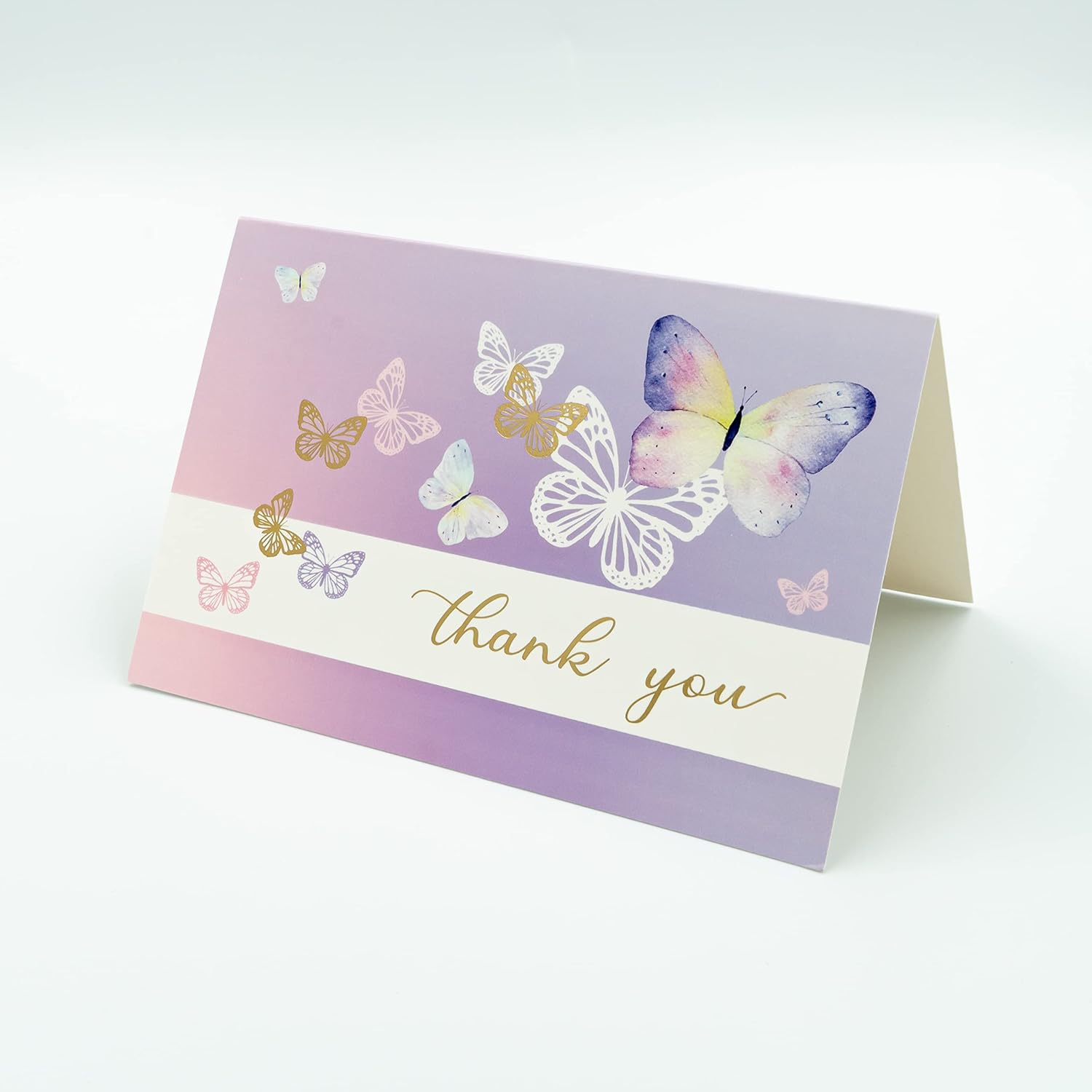 Gooji 4x6 Purple Butterfly Thank You Cards Multipack with Envelopes Bulk 20-Pack Peel-and-Seal Envelopes, Birthday Party, Baby Shower, Bridal Shower, Weddings, Small Business - Image 4