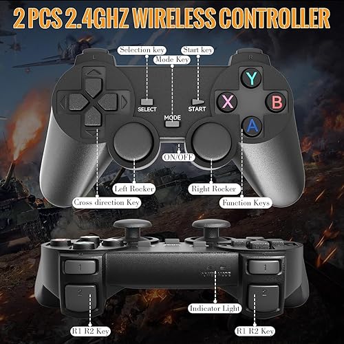 Miniatura 6 de Barra de consola de juegos retro actualizada 2025, más de 21500 videojuegos clásicos, más de 20 emuladores, tarjeta de 128G, Plug & Play para TV,