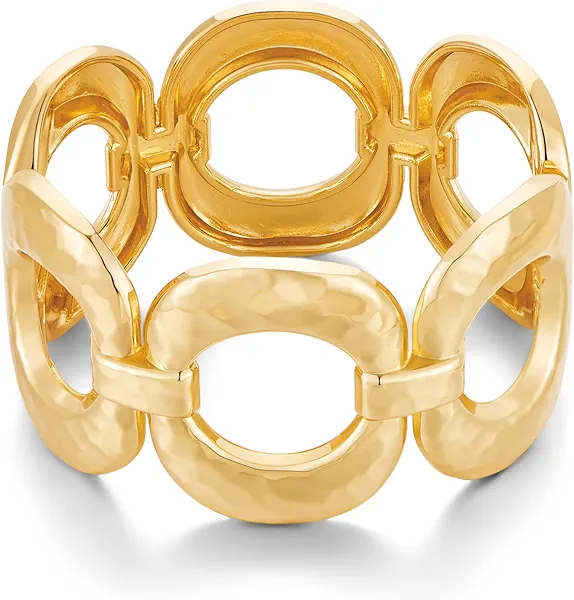 MIJENITI Chunky Gold Bangles Bracelet for Women Trendy Statement Bracelet Dainty Charm Gold Jewelry