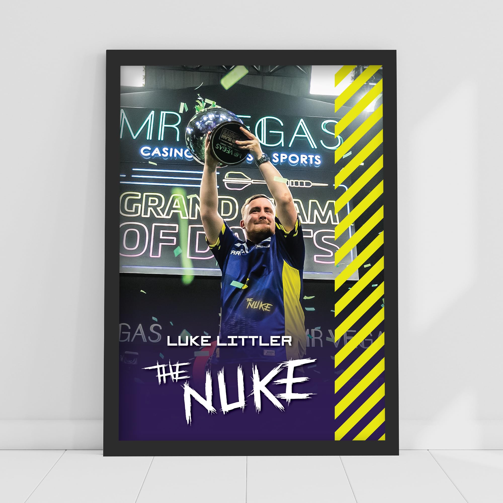 Themed Luke Littler Poster - Grand Slam Trophy Lift Print (29.7cm x 42cm - A3)