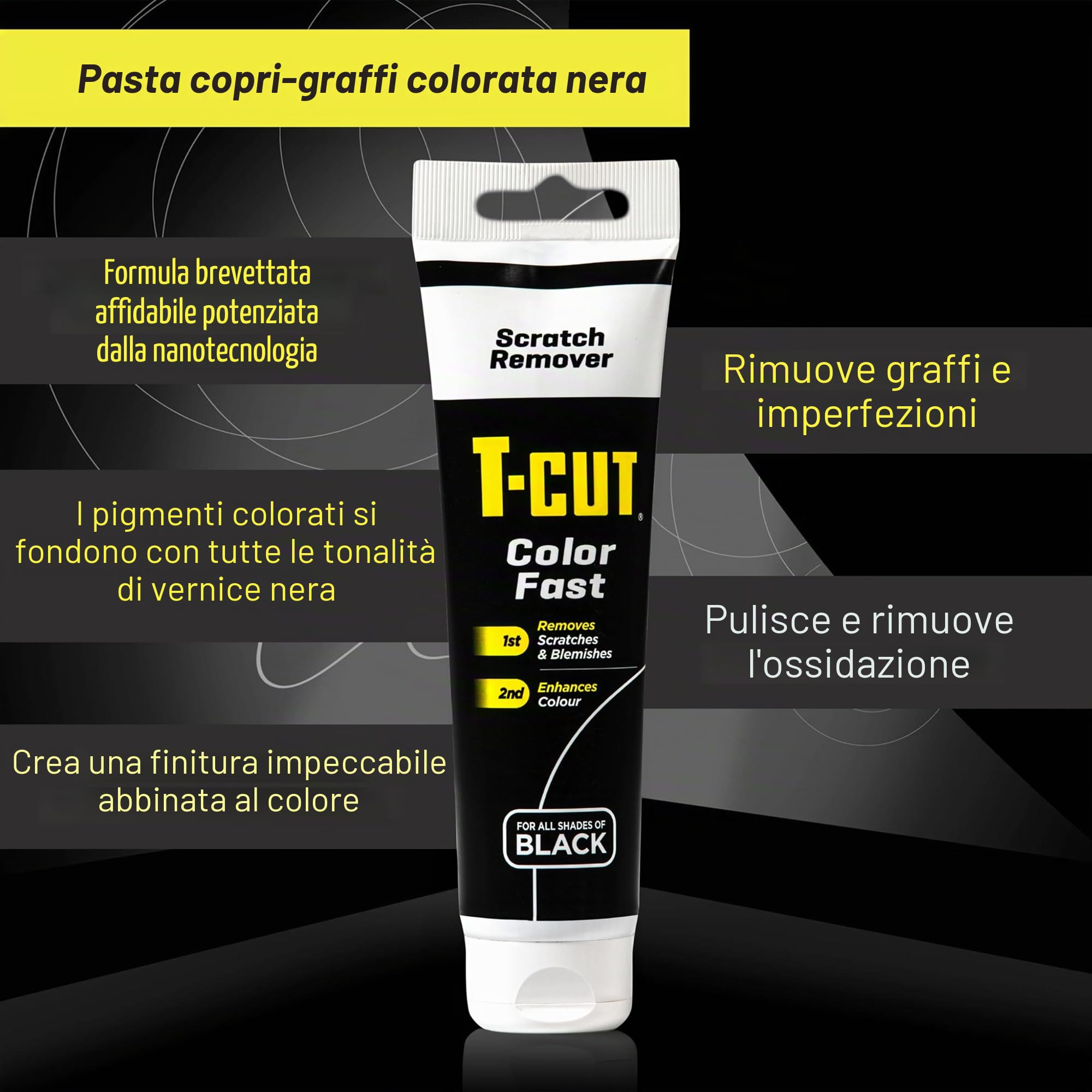 T-Cut Colour Fast Black Car Wax Polish Scratch Remover Colour Enhancer - 150g * 6 Farben verfügbar
