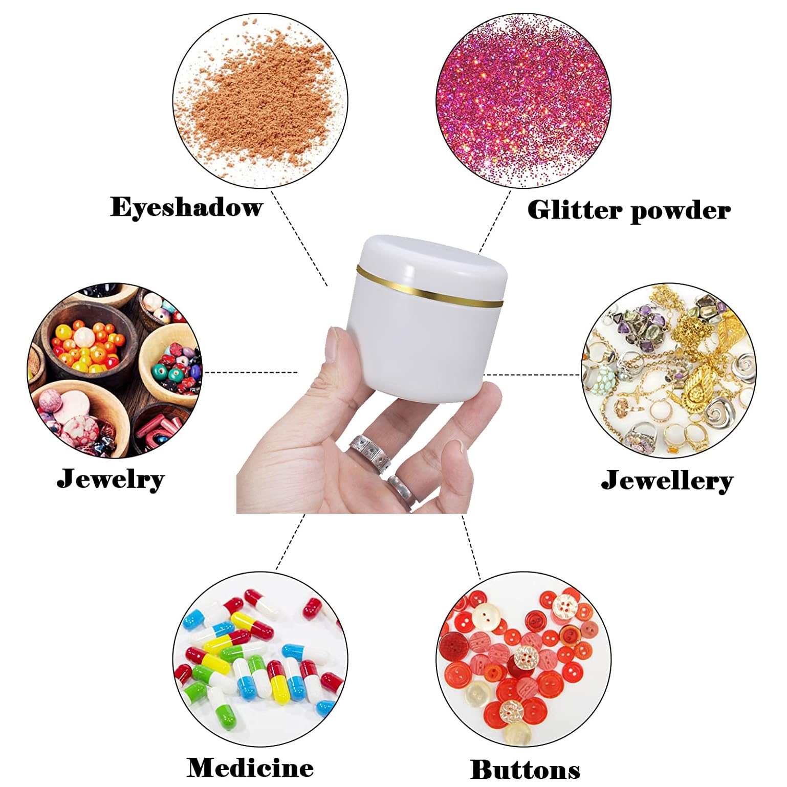 24 Vasetti Cosmetici Vuoti 250ml Con Bordi Oro - Per Creme, Maschere E Prodotti Beauty - Foto 4