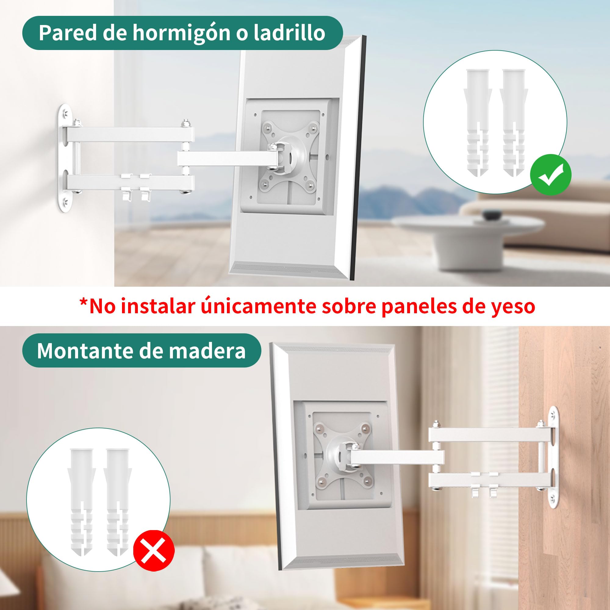 HomeMount Soporte de Pared para Show 15/21, Pantallas de 10–32"