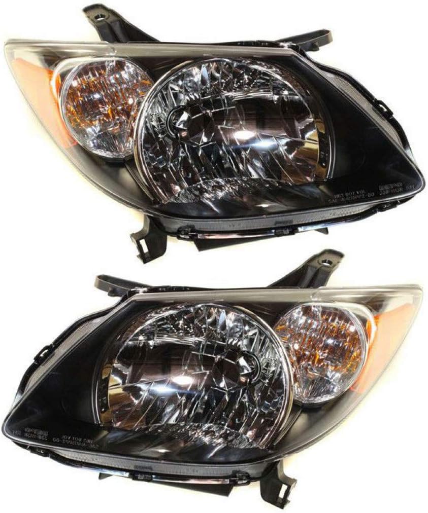 KarParts360 For 2003-2004 Pontiac Vibe Pair Headlights Driver and Passenger Side GM2502238 GM2503238 Replaces 88969943 88969942