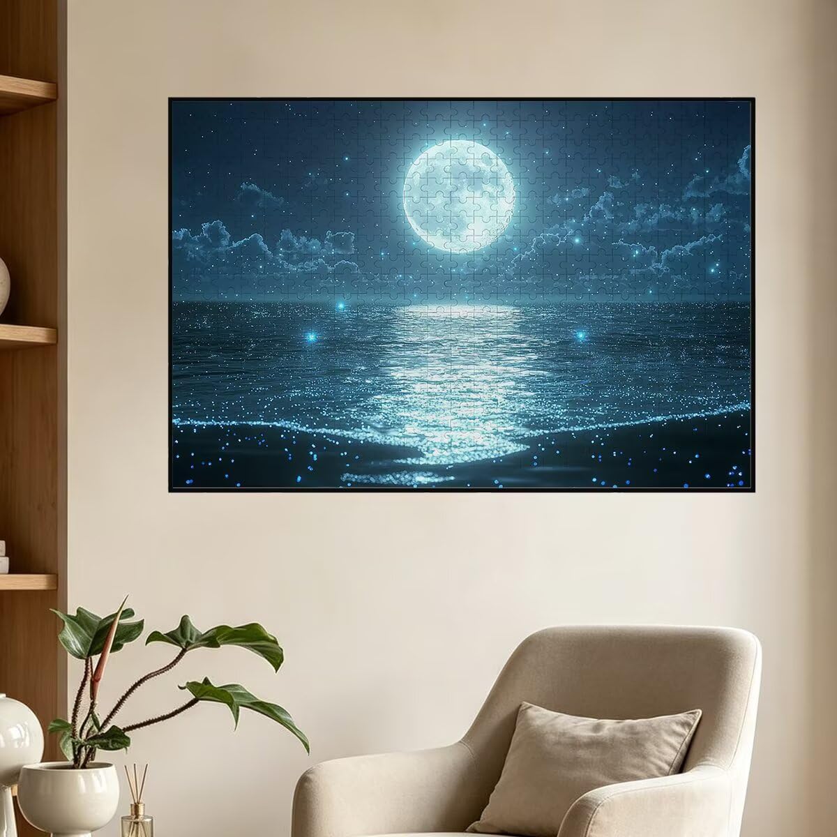 Puzzle 5000 Pezzi Luna, Puzzle Mare, Puzzles in Legno, 156x105cm -1386 | Puzzles con Confezione di Alta Qualità, Intrattenimento Creativo, Giochi Rilassamento e Intelligence, Regalo Donna Decor Casa
