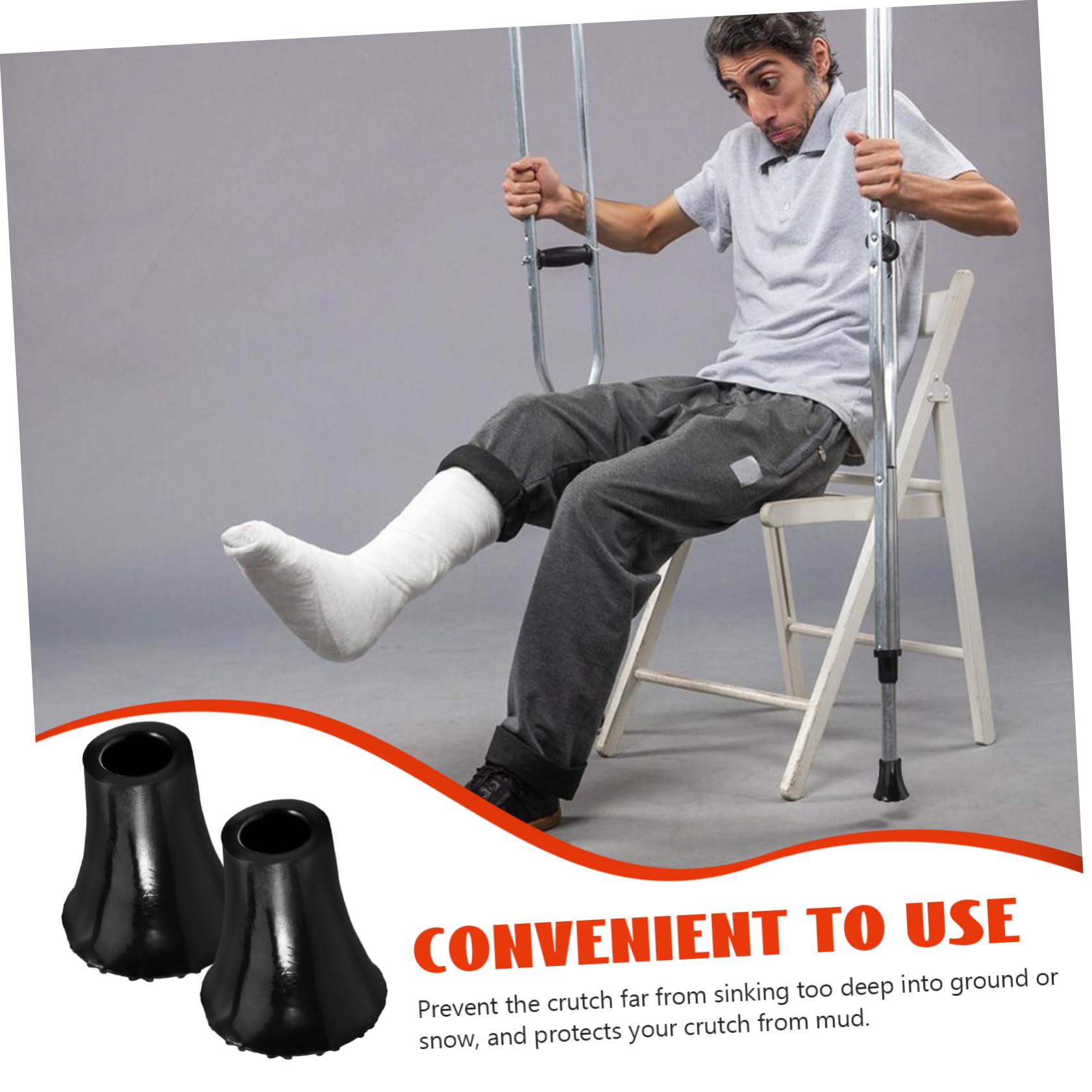 TOVINANNA Sets Sturdy Cane Tips for Walking Sticks Crutches Pads Non-Slip Design for Enhanced Stability Walking Pole Parts Pcs