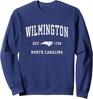 Wilmington North Carolina NC Vintage Athletic Sports Design Sweatshirt