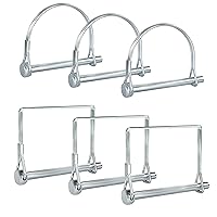 Vista 10 de Paquete de 10 pasadores de remolque – 2-3/4 pulgadas x 1/4 pulgadas (largo x ancho) – Con pasadores de toma de fuerza, pasadores de bloqueo