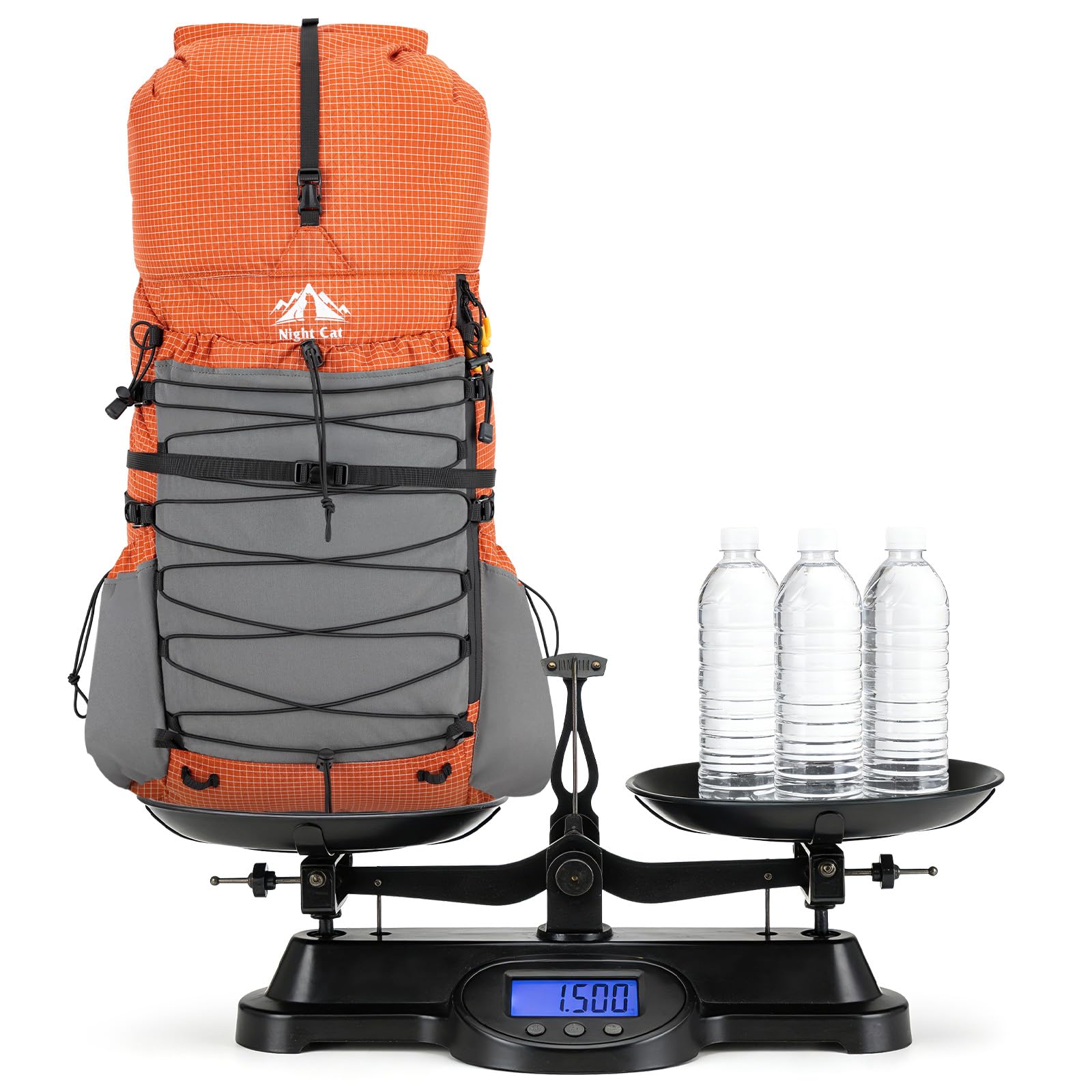 Night Cat Mochila Trekking Ultraligera: Mochila Hombre Mujer Impermeable 70L Grande para Montaña Viaje y Senderismo