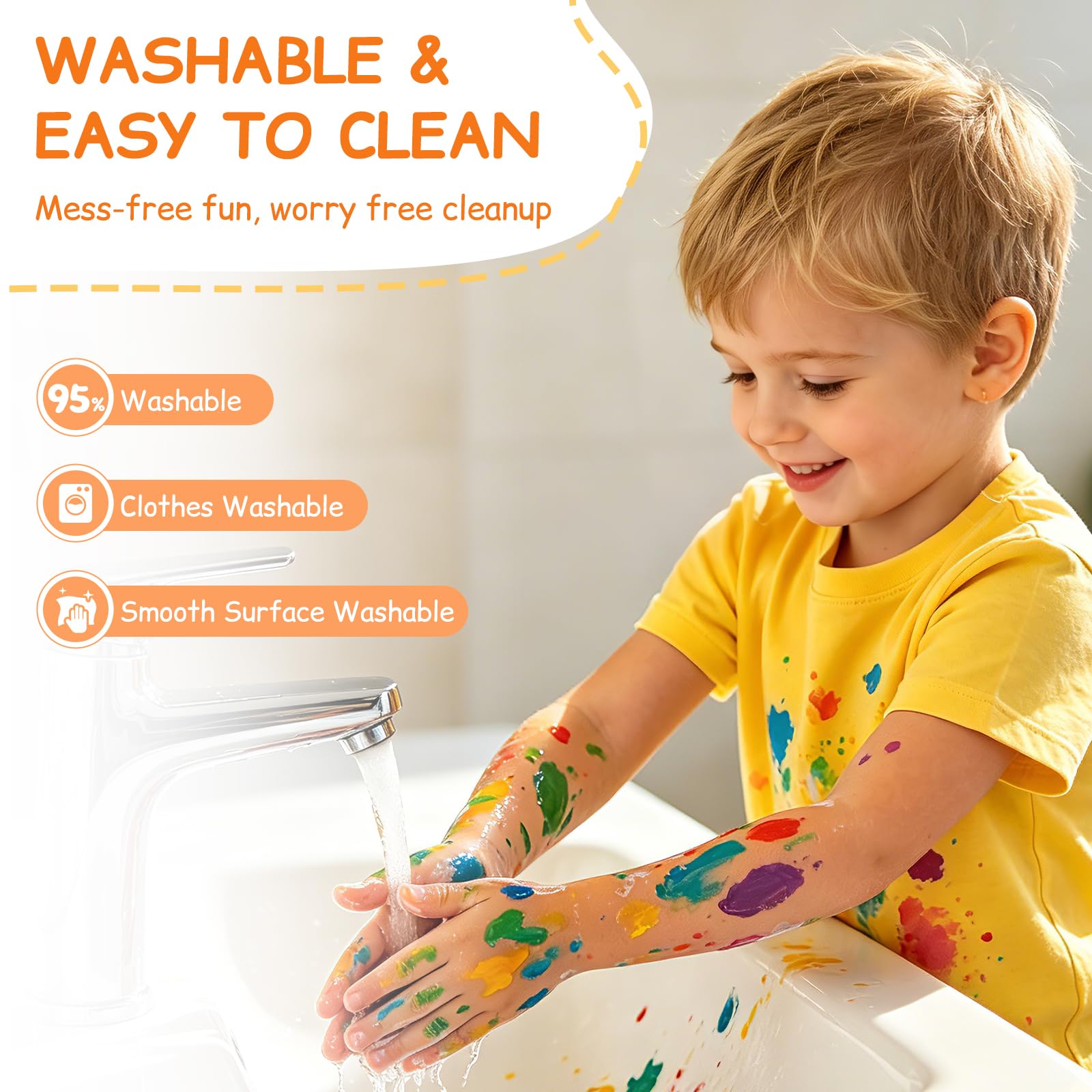 Smallbudi Finger Paint Set - 12 Colors -3