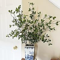 Vista 7 de 3pcs Artificial Branches Plants Artificial Greenery Stems Faux Greenery Stems Faux Branches for Vase Plant Artificial Eucalytus Branches Fake Ficus