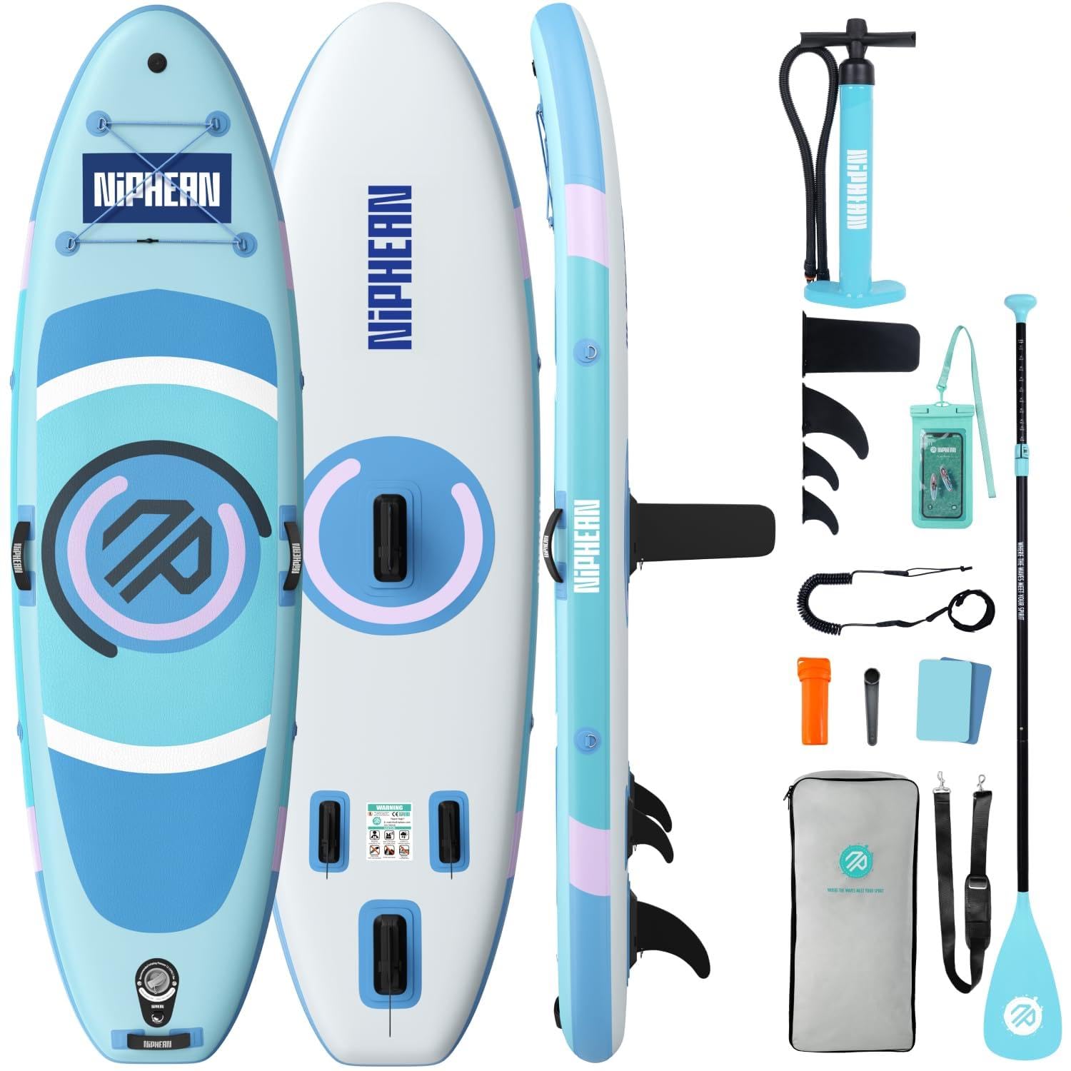 Niphean 10' Inflatable Paddle Board, Ultra-Light SUP for Beginners