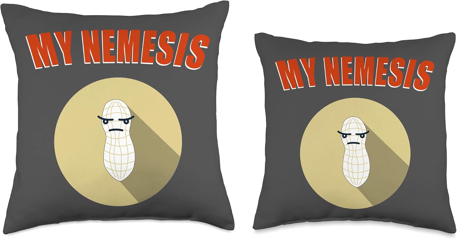 My Nemesis - Funny Peanut Allergy Gift Throw Pillow