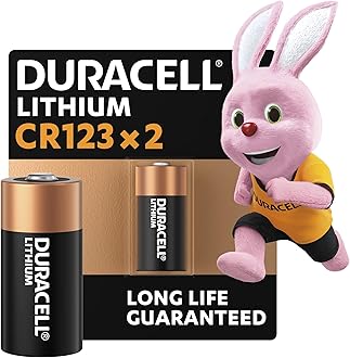 CR123 (2 Pack) High Power Lithium Battery 3V (CR123A / CR17345) – Long life guarantee – For Cameras, Flashlights, Smoke Detectors & Small Devices – 10–Year Storage Guarantee - Leak Prevention