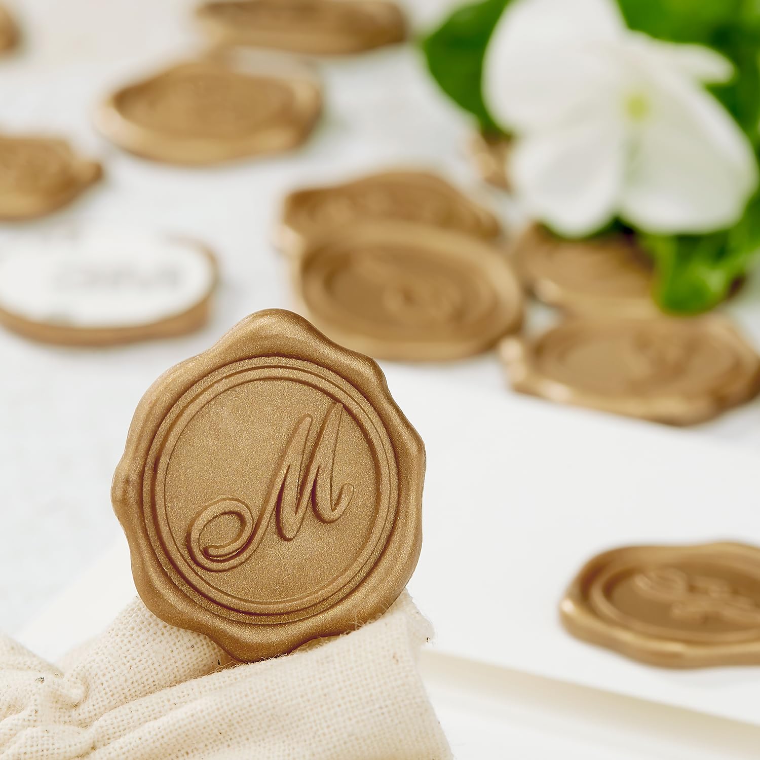Amazon.com: Initial Alphabet Gold Adhesive Wax Seal Stickers