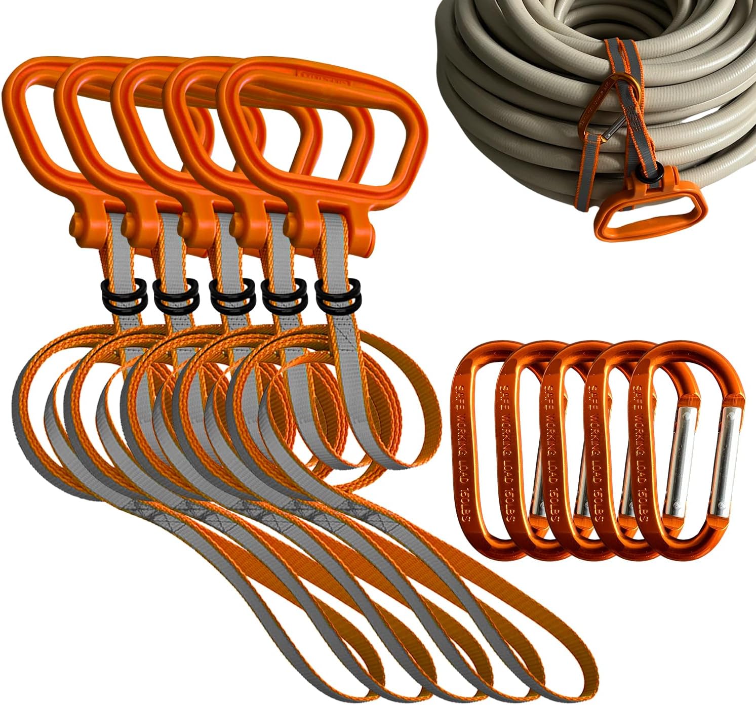 MULTUS Handle and Haul Basic Home and Garden Shop Construction Cord Organizer Handle and Strap to Secure and Carry or Drag Objects Fast and Easy - 5 Pack