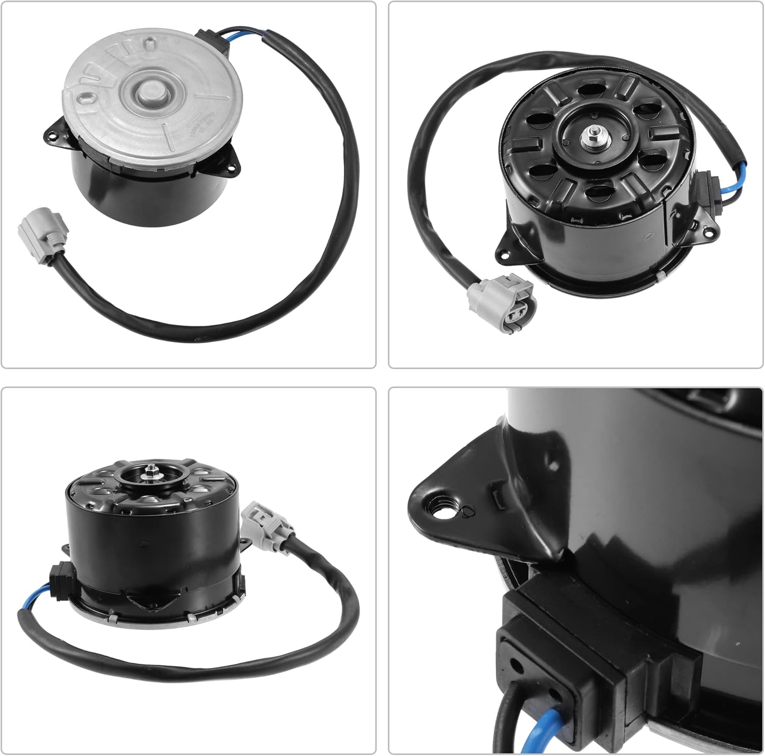 X AUTOHAUX 16363-20400 Radiator Fan Motor for Toyota Highlander 2006-2007 for Lexus RX400h 2006-2008 for 5 Blade Fan Driver Side