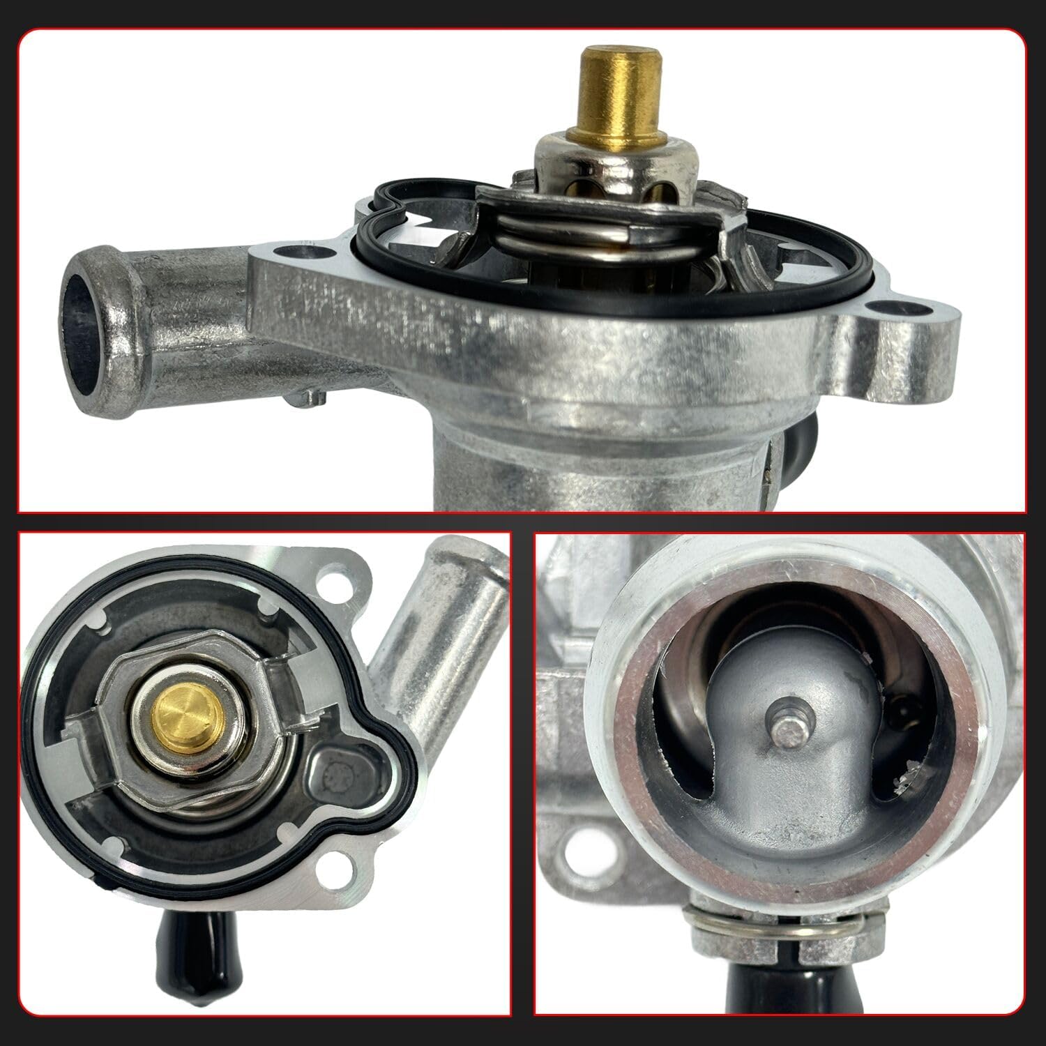 55565336 Upgrade Aluminium Engine Coolant Thermostat Housing Assembly Compatible with 2013-2017 Buick Encore 2011-2016 Chevrolet Cruze Sonic Trax Replaces 25200455 55593034 902-808
