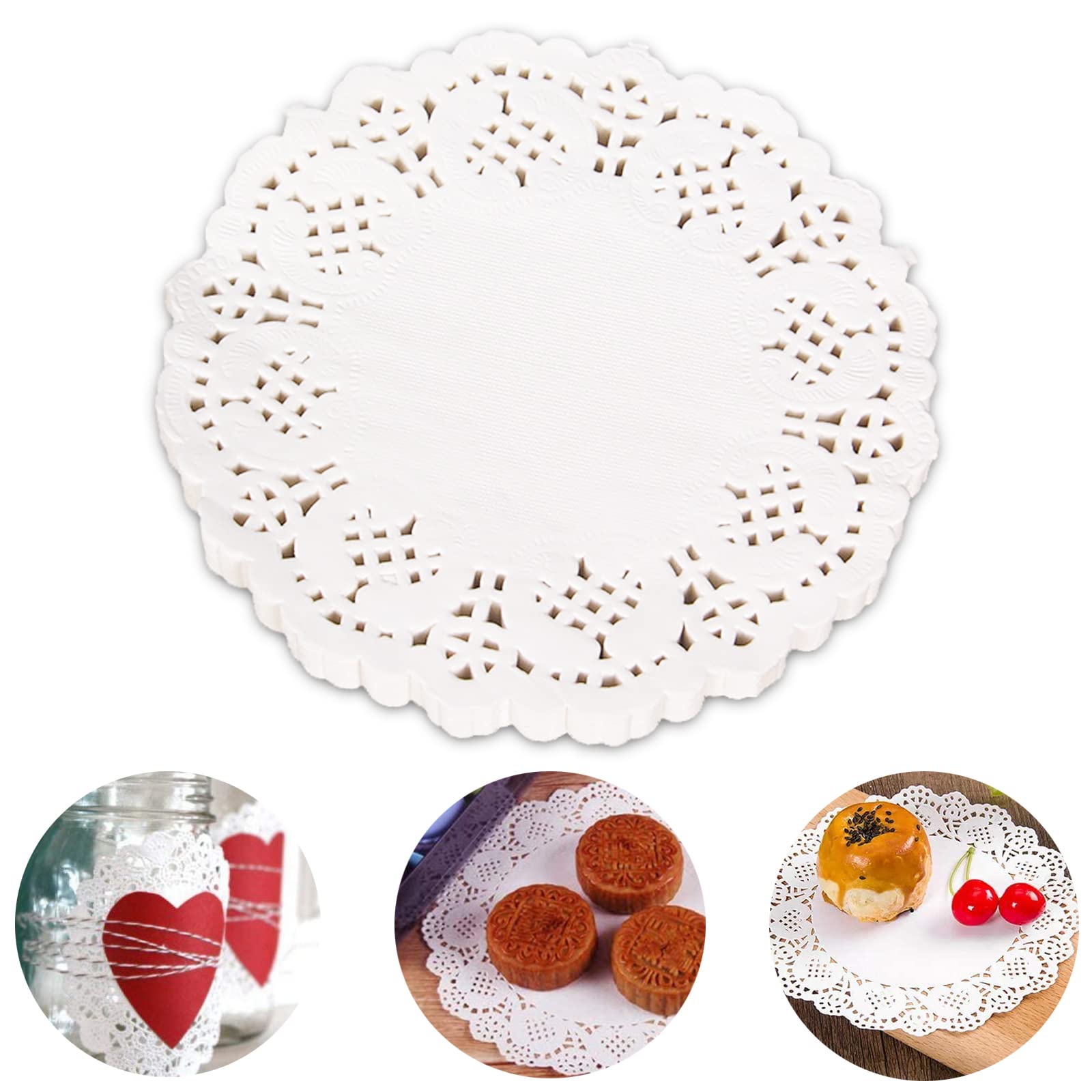 Amazon | 【Charming Decoration】レースペーパー 丸型 11cm 天ぷら敷