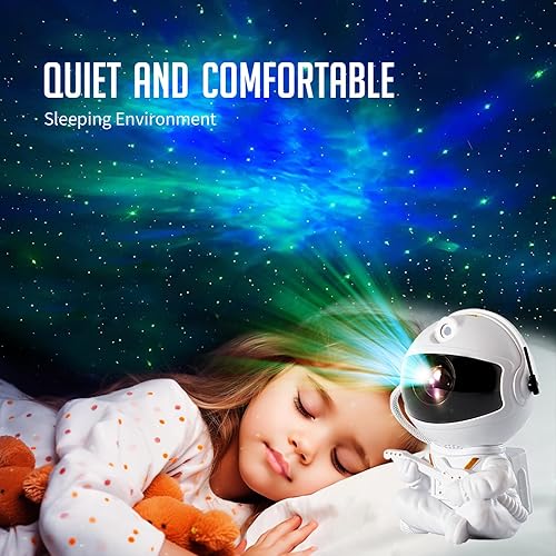 Miniatura 4 de FLRYBRG Proyector de galaxia astronauta, proyector de estrellas, luz nocturna de galaxia, proyector de luz de astronauta, lámpara LED de techo de