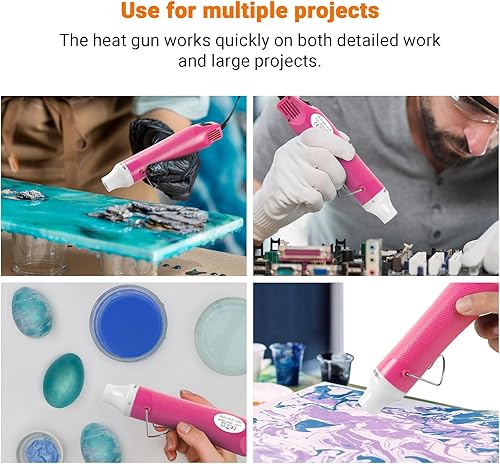Vista 17 de Herramienta de eliminación de burbujas para resina epoxi y arte acrílico, vasos de purpurina para bricolaje, pistola de calor especialmente diseñada