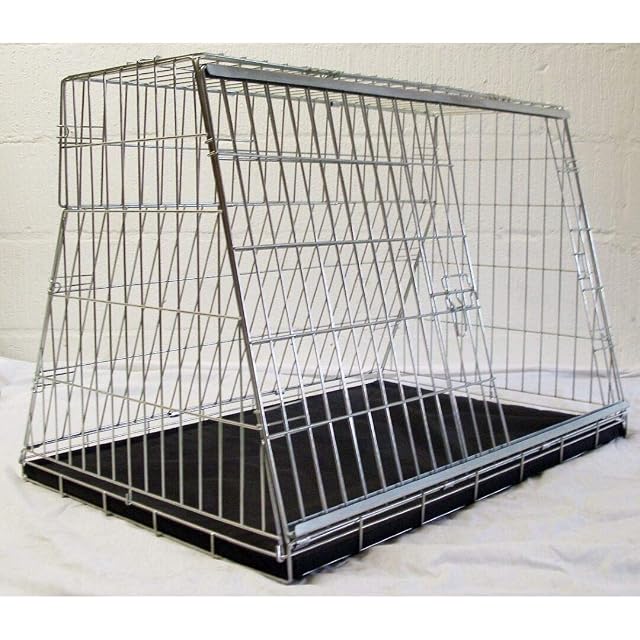 Foto 3 de 6 de Pet World Jaula mediana para perros de coche inclinada de 34 pulgadas, compatible con Mercedes Clase C