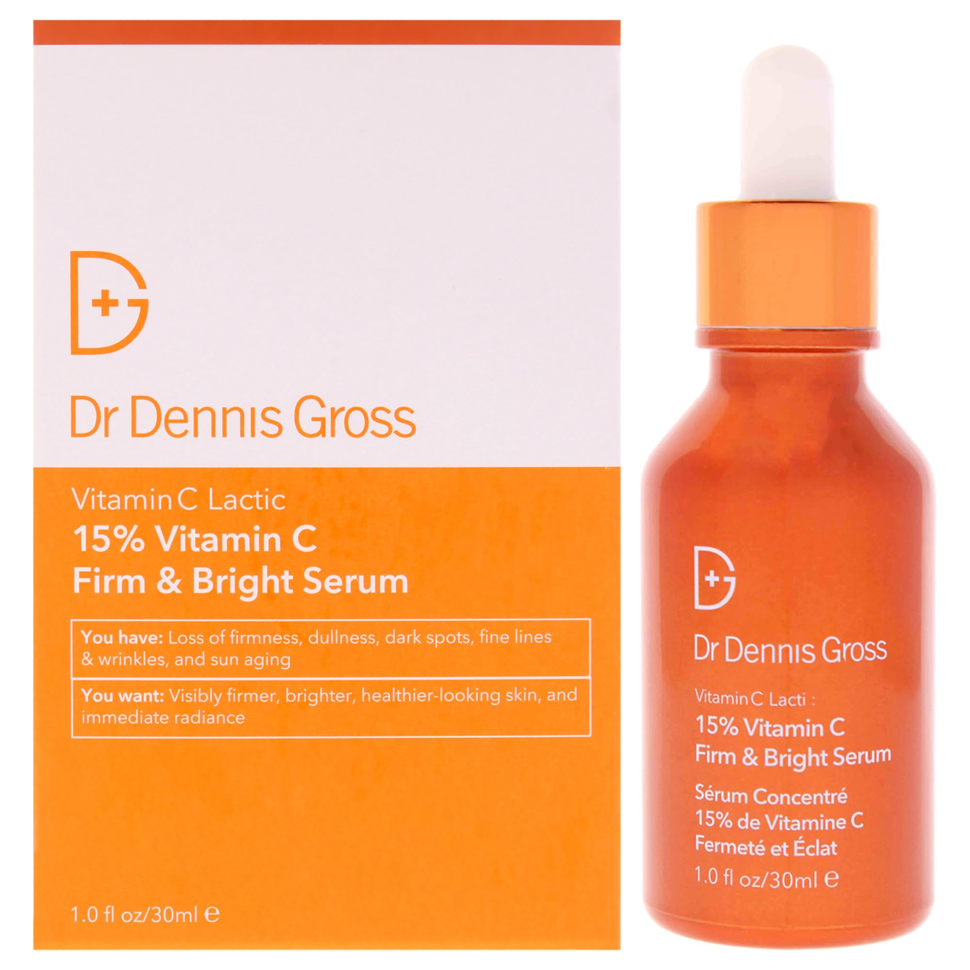 Dr. Dennis Gross Vitamin C Lactic 15 Precentage Vitamin C Firm and Bright Serum For Unisex 1 oz Serum