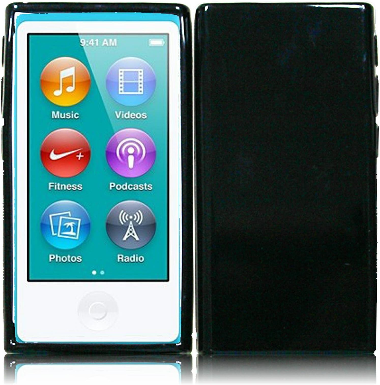 For Apple Ipod Nano 7 7th Generation 7G TPU Cover Case Black