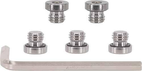 Miniatura 8 de Tapón de drenaje de aceite de cabeza redonda hexagonal de acero inoxidable 304 estándar M8x1 con anillo de goma, ajuste universal para automóviles,