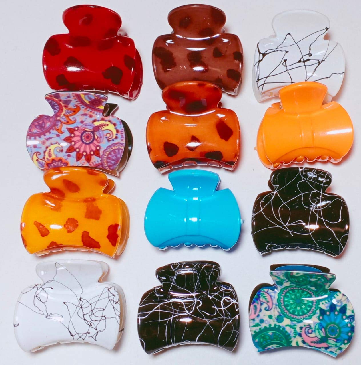 SBS Best Plastic Hair Clutch er/Claw Clip For Women & Girls (Medium Multicoloured) Pack of 12