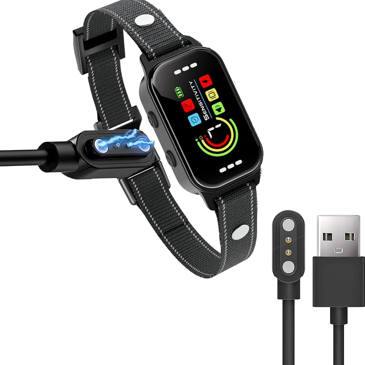 Lamshaw Compatible with Pituau Dog Bark Collar Charger, Magnetic Replacement Charger Compatible with Pituau Dog Bark Collar