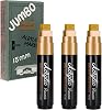 3PCS Gold Jumbo Arcylic Markers Paint Pen, 15mm Thick Wide Tip Water Based Permanent Ink Paint Pens for Graffiti, Rock Painting, Glass, Stone, Wood, Sign, Canvas, Metal for Artists and Adults