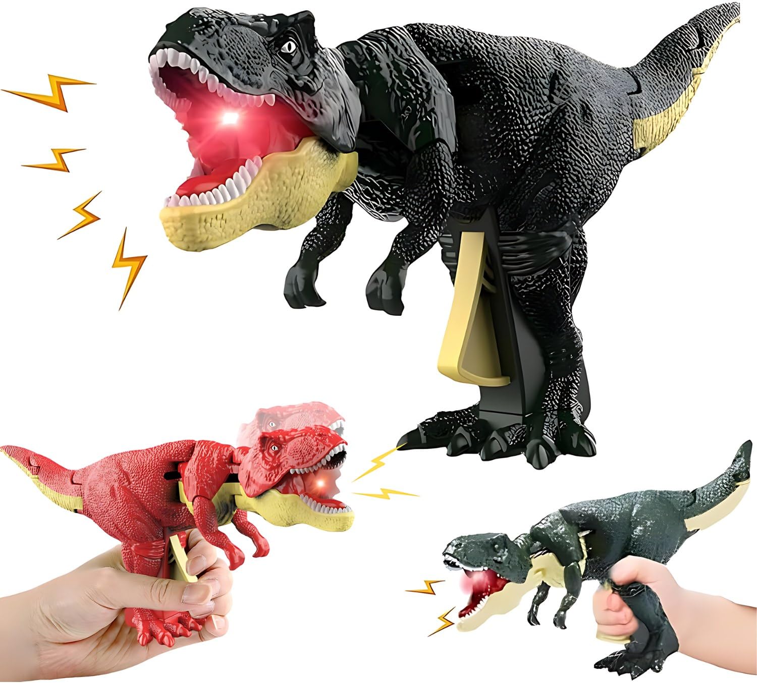 Toybot Dinosaur Toys - The T-Rex Dinosaur Figure Set Toy with Biting Roaring Function, Simulation Sound Effect Will Shake Head Swing Tail Realistic Actions Best Gift for Kids (Color As per Stock )