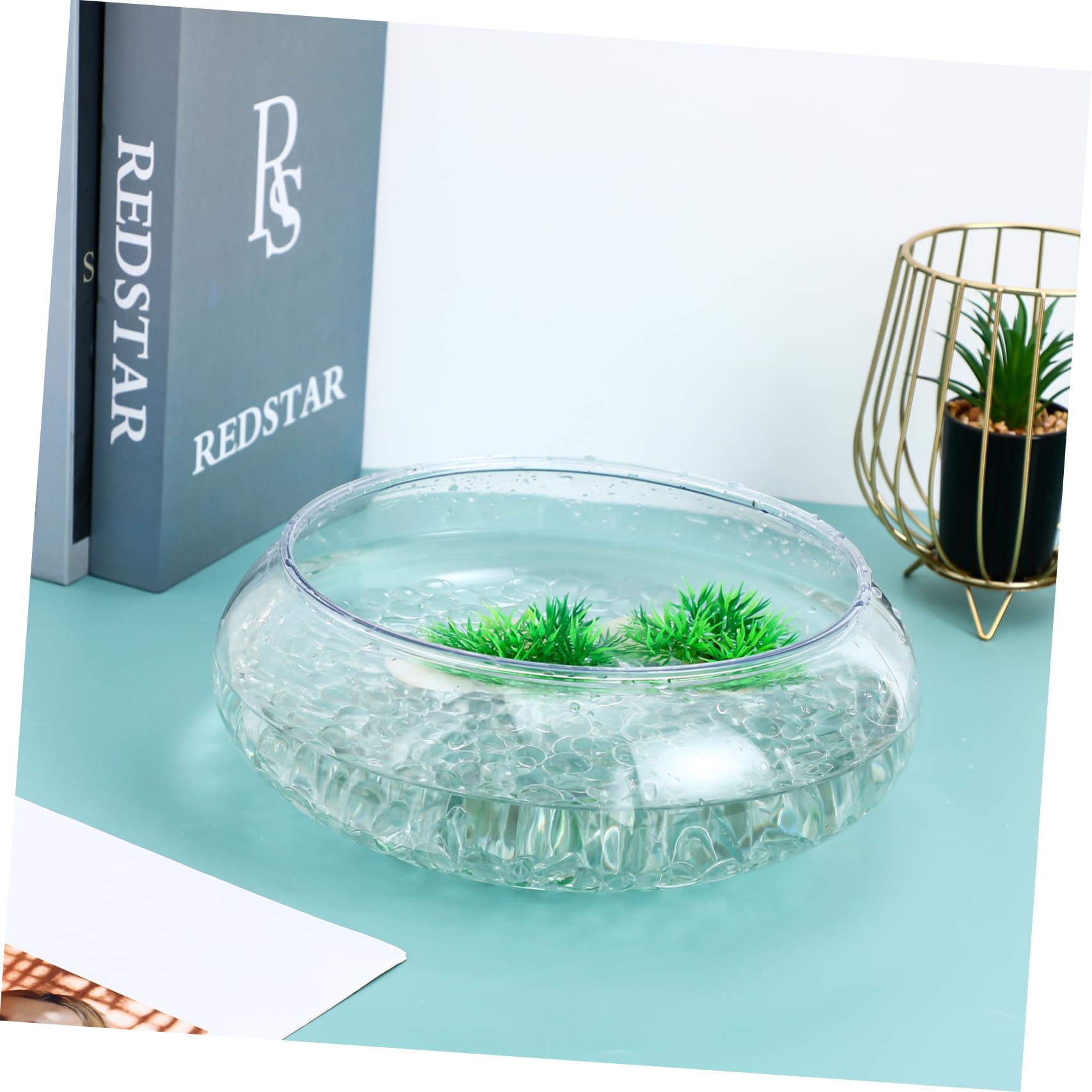 Billes Plates Verre Transparentes Perles pour Vases Décoration De Remplissage pour Aquarium Et Jardin