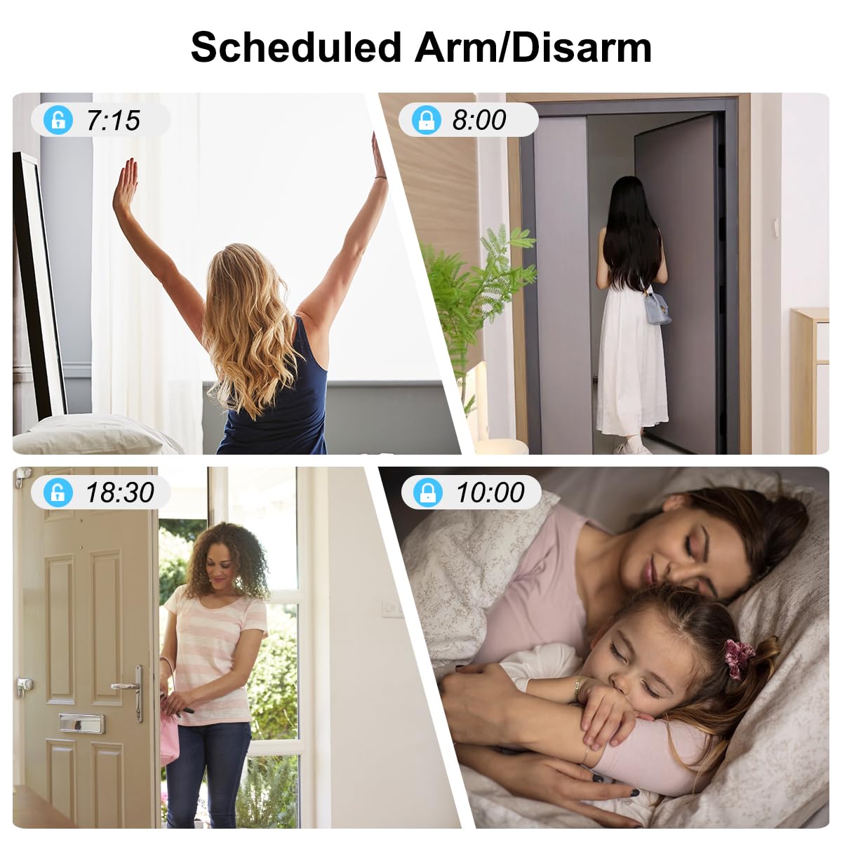 Bewegungsmelder Alarm mit 4 Türsensoren