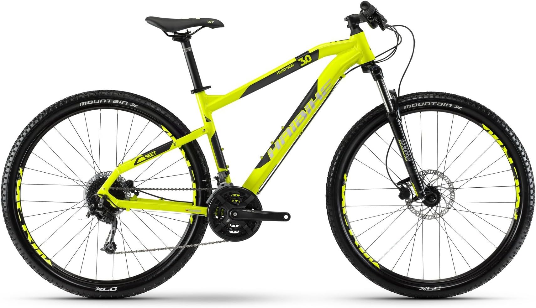 HAIBIKE Bike Seet hardnine 3.0 29 "27-velocità Size 50 Green/Black 2018 (MTB AMORTIZED)/Bike Seet hardnine 3.0 29" 27-Speed Size 50 Green/Black 2018 (MTB Front Suspension)