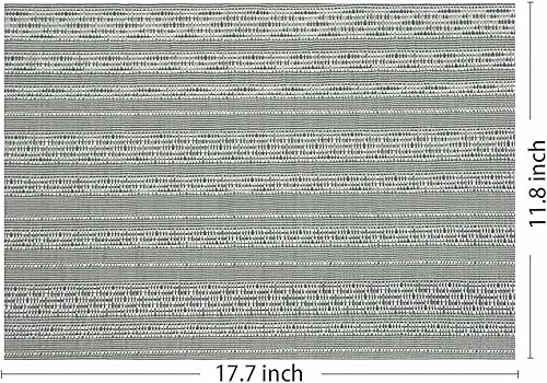 Miniatura 49 de AHHFSMEI Juego de 6 manteles individuales para mesa de comedor, manteles individuales de vinilo tejido de plástico, antideslizantes, aislamiento