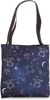 Star Wars The Mandalorian Grogu Galaxy Midnight Blue Tote Bag