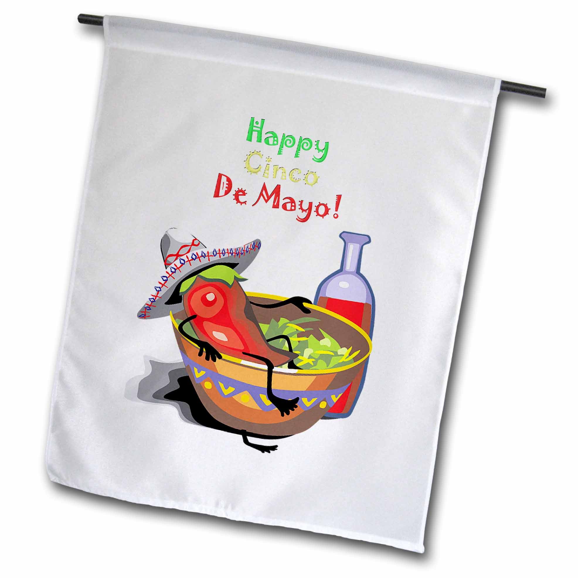 3dRose Happy Cinco De Mayo Gartenflagge – 30,5 X 45,7 Cm, Polyester, Einseitig Bedruckt, Für Draußen