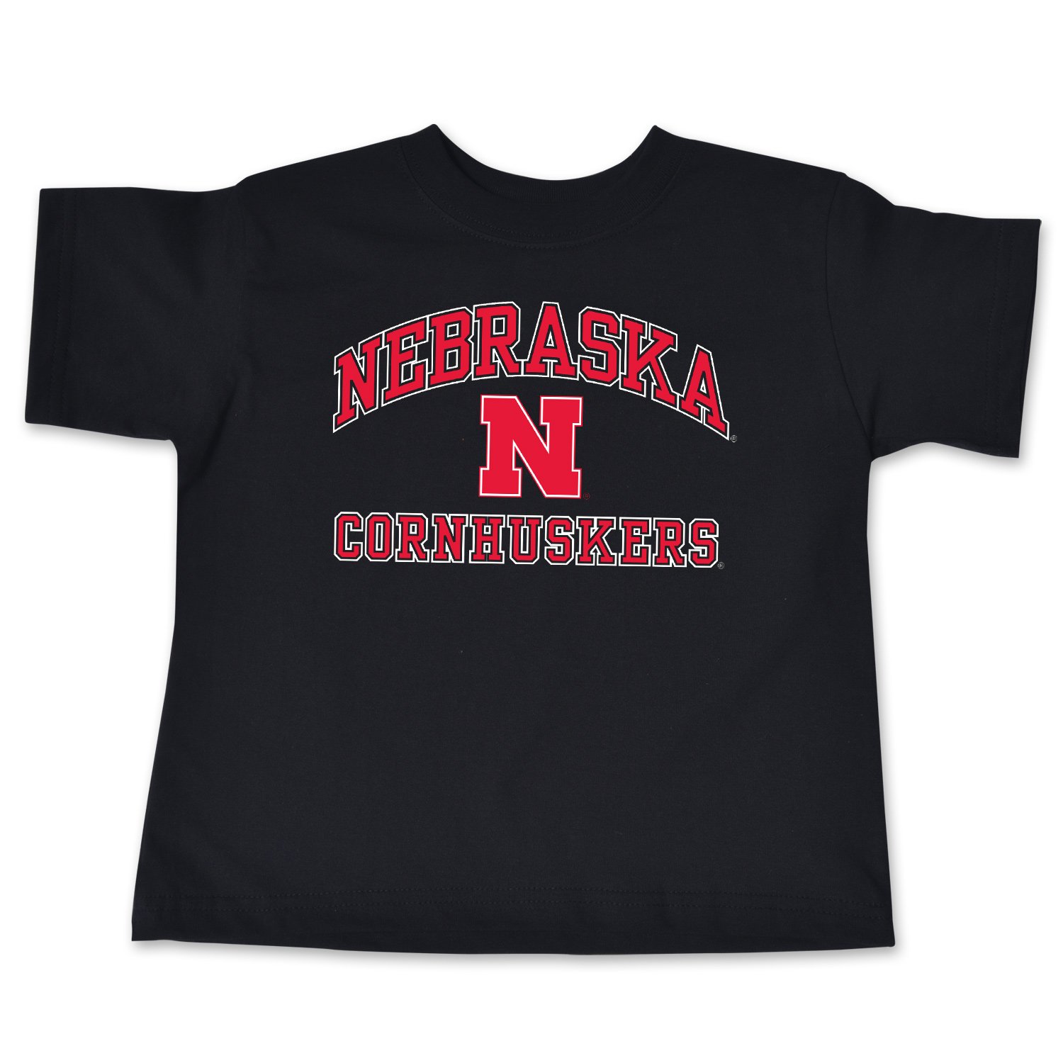 NCAA Nebraska Cornhuskers Toddler Short Sleeve Tee, 3 Toddler, Black