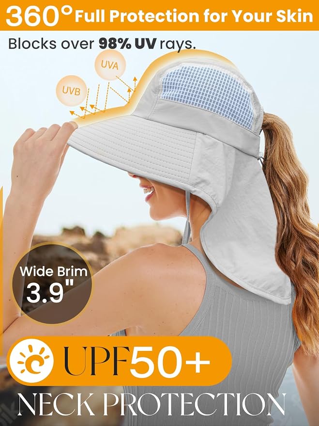 Sombreros de sol para mujer con protección UV y ala ancha miniatura 2
