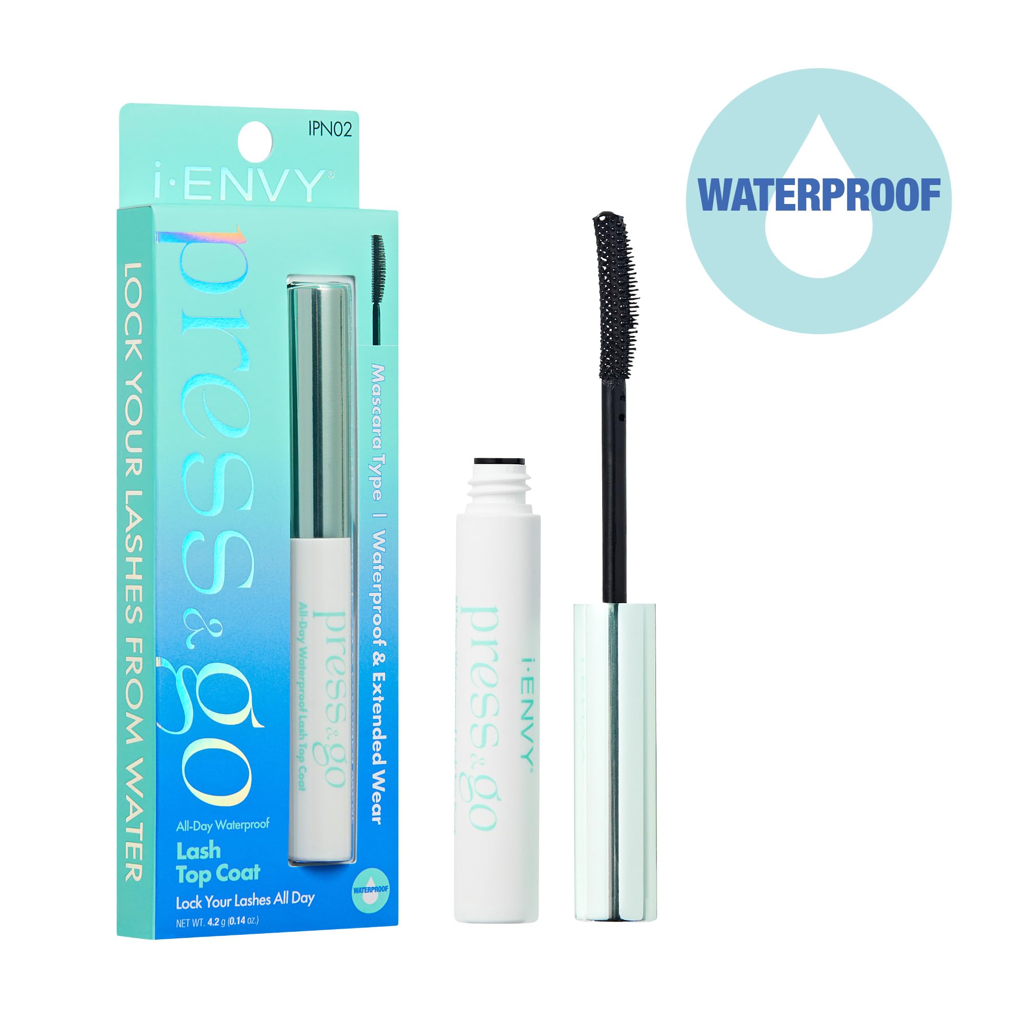 Amazon.com: i•ENVY Press&Go Waterproof Lash Top Coat, Locks in