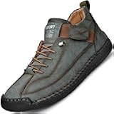 Mens Leather Shoes for Men Loafers Casual Dress Driving Men's Boat Black Brown Khaki Blue Green Big Size Male Handmade Fashion