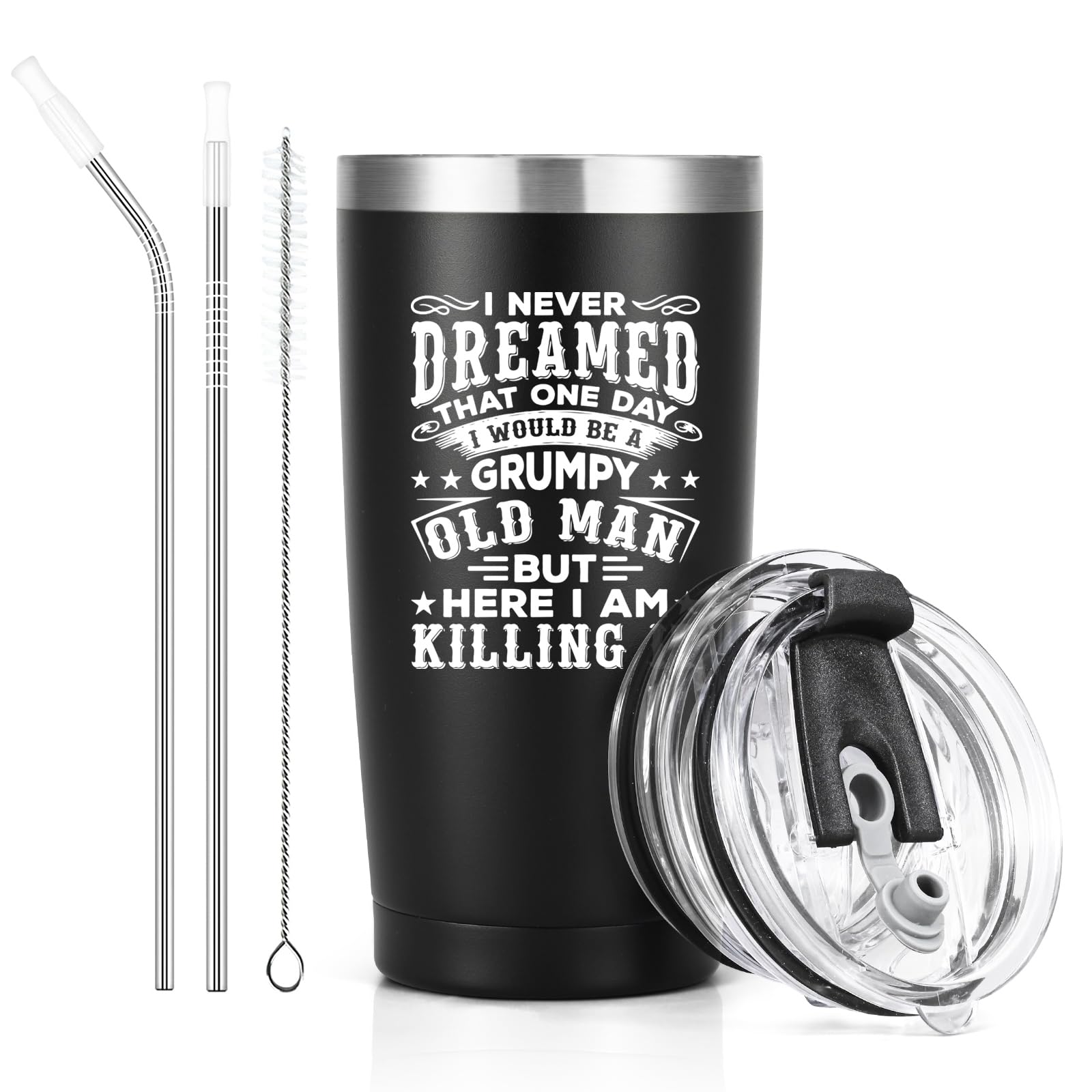 Livole Funny Gifts for Dad Grandpa, Uncle, Grumpy Old Man, Christmas Presents for Him Boss, Novelty Mugs, Old Men